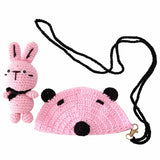 Handmade Crochet Polar Bear Sunglass Holder Pouch Soft Yarn Eyeglass Case