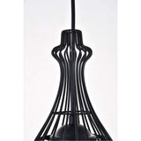 Living District Miya 1-Light Modern Metal Pendant In Black Finish