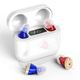 Hearing Aids with Long-Lasting Charging Case, Invisible Hearing Aids for Seniors with Smart Noise Cancellation, Completely-In-Ca