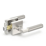FILTA 1 Pack Brushed Nickel Passage Door Handles, Knurled Door Levers Interior Brushed Nickel Door Lever Bathroom Door Knobs Hea
