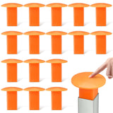 Pangda 16 Pcs Baseball Base Plugs for Baseball Field Rubber Ground Receptacle Plugs for Softball Anchor (Orange)