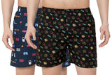 Anni Designer Men'S Cotton Blend Modern Relaxed Floral Boxer Shorts (Pack Of 2) (Anl-Bxr-Pack-2-An-018_Multicolor,Multicolour,M