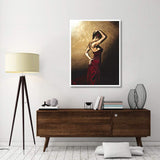 Flamenco Woman-Paper Art-38,,X50,,