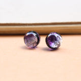 10pcs 14mm Violet Color Luminous Lampwork Glass Beads Handmde Glow in The Dark Loose Bead Round for Jewelry Bracelet Neckalce Ea