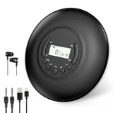 Gueray Portable CD Player Bluetooth: CD Player Portable with Headphones LCD Display Anti-Skip Protection CD Discman with AUX Cab