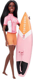 Barbie Olympic Games Tokyo 2020 Surfer Doll with Surf Uniform, Tokyo 2020 Jacket, Medal, Tokyo 2020 Surfboard with Fins for Ages
