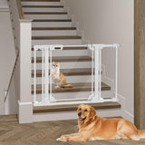 AIKSIWAI Clear Baby Safety Gate for Stairs,29 -48 Wide, 30 Tall Pressure Mounted Acrylic Pet Gate, Easy Walk Through Auto Clos