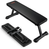 VEVOR Flat Weight Bench, Foldable Strength Training Bench, Utility Workout Bench for Full Body Workout, 1000 LBS Press Bench for