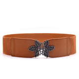 Romp Fashion Tan Stretchable P.U Leather Belt, For Casual And Partyware