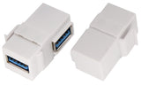 AAOTOKK 90 Degree USB Keystone Coupler Right Angle USB 3.0 A Keystone Jack Insert Female to Female Coupler Adapter for Wall Plat