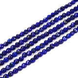 Adabele 450pcs Natural Sapphire Blue Jade Healing Gemstone 4mm (0.16 Inch) Small Faceted Round Loose Beads Gem Stone Spacer for