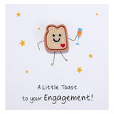 Ralukiia Engagement Gifts for Couples, Little Toast Token, Engaged Gifts Ideas for Future Mr and Mrs Women Men, Betrothal Presen