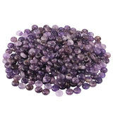 SUNYIK Pack of 20 Natural Stone Crystal Macrame European Large Hole Beads for Jewelry Making, Amethyst, 12x6mm