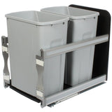Knape & Vogt USC15235PT inCabinet Soft Close Pull Out Trash Can, Polymer, 35 Quart Bins, 19.19 by 14.81 by 22.44Inch, Platin