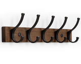 Optish Coat Rack Wall Mount, 16.5 Inches Wood Coat Hooks, Wall Hooks for Hanging, Hat Rack Bag Hanger Key Holder for Wall, Purse