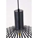 Living District Ronnie 1-Light Modern Metal Pendant In Black Finish