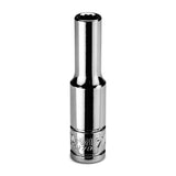 Capri Tools 7/32 in. Deep Socket, 1/4 in. Drive, 12point, SAE