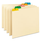 Smead 50180 Recycled Top Tab File Guides Alpha 1/5 Tab Manila Letter 25/Set