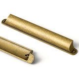 Goo-Ki Antique Brass Cup Pulls Bin Cup Drawer Pull 6 Pack, 7.56(192mm) c-c Vintage Retro Brass Cabinet Pull Zinc Alloy Bar Kitch