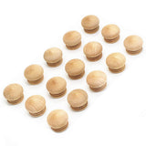 WEICHUAN 15-Pack Unfinished Solid Wood Knobs Pulls Handles - Round Natural Wooden Cabinet Knobs for Dresser Cabinet Wardrobe Cup