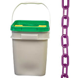 Mr. Chain HeavyDuty Plastic Barrier Chain Pail, Purple, 2Inch Link Diameter, 120Foot Length (51023P)