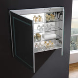 Fresca Spazio 36 Wide X 30 Tall Bathroom Medicine Cabinet W/Led Lighting & Defogger