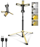 HOTLIGH Rechargeable Work Light with Stand- 5000 Lumens Portable Work Light 67 Detachable Tripod, 10000mAh Cordless Work Light w