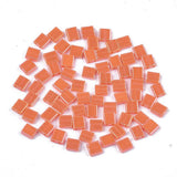 Crafans 200Pcs Glass Seed Beads Rectangle Tila Beads Lustered 2 Hole Glass Beads Flat Back Square Spacer Carrier Beads for Jewel