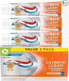 Extreme Aquafresh Clean Whitening Action Fluoride Toothpaste, Mint Blast, 5.6 oz. (Pack of 3)