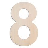 MGTECH 12 Inch Large Wooden Number 8, 1/4 in Thick Big Wood Number for Crafts and Wall Decor