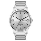 Timex Classics Analog Watch For Man With Silver Round Dial & Silver Stainless Steel Bracelet Band Water Resistant Men'S Wrist Wa