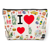 New York Makeup Bag Cosmetic Bag, Travel Gifts for Women, Souvenir Merchandise for NY Lovers & Travellers