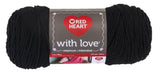Red Heart E400.1012 With Love Yarn, 1 Pack, SolidBlack