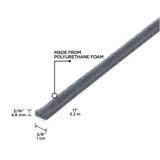 Md Building Products 02055 3/16 In. X 3/8 In. X 17 Ft. Gray Economy Foam Window Seal For Small Gaps