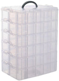 Sooyee 6-Tier Stackable Craft Organizers and Storage Box with 60 Compartments,Plastic for Toys,Dolls, Arts and Craft, Fuse Beads