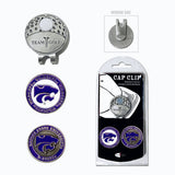 Team Golf NCAA Kansas State Wildcats Cap Clip With 2 Golf Ball Markers Golf Cap Clip with 2 Removable Double-Sided Enamel Magnet
