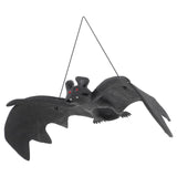 LUOEM 3 PCS Halloween Simulation Hanging Bats Realistic Looking Spooky Rubber Hanging Bats Props for Halloween Decoration (24 x