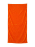 Q-Tees Velour Beach Towel - Orange, One Size