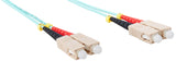 Addon 2M Sc To Sc Aqua Om3 Duplex Ofnr (RiserRated) Fiber Patch Cable
