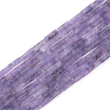 BEADIA Natural Light Amethyst Tube Beads Rectangle 4x13mm 40cm/Strand Stone Beads for Jewelry Making