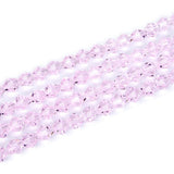 500pcs Czech Faceted Bicone Crystal Glass Beads Spacer Bulk 4mm (0.16 Inch) Small Light Rose Pink