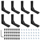 SeekLiny 8Pcs 2020 Corner Brackets Set with 32Pcs M5 T Slot Nuts, 32Pcs M5x12mm Hex Socket Cap Screw and 1Pcs M3 Wrench for 2020