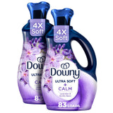 Downy Ultra Soft Fabric Softener Liquid, Calm, Lavender and Vanilla Bean, 56 fl oz, 83 Loads, Downy Fabric Softener, Laundry- Pa