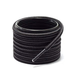 Shoemate Round Boot Shoelaces for Work Boots, Hiking Shoes and Walking Boots, Shoe Strings, Dark Gray/Black, 72(180cm) 16-ShenhuiHei JAR-180-16