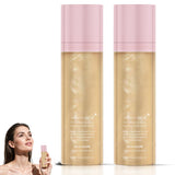 2Pcs Sunglaze Sheer Setting Mist Sunscreen SPF 50, Broad Spectrum Shimmering Face & Body Oil Mist, Hydrating Makeup-Friendly Glo