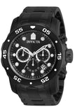 Invicta Mens 0076 Pro Diver Collection Chronograph Black IonPlated Stainless Steel Watch
