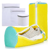Shoe Washing Machine Bag 2 Reusable Shoes Cleaning Bags For Washer And Dryer, Durable Zipper Laundry Shoe Bag 360 Deep Clean S