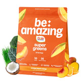 BE AMAZING Super Greens Powder with Prebiotics, Digestive Enzymes & Antioxidants, 35 Fruits & Veggies, Electrolytes & Fiber, Veg