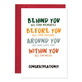Ogeby Graduation Card for Him Her, Cute Graduation Card Gift for High School College Grad, Behind You Before You Around You With