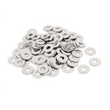 uxcell M6x18mmx1.5mm Stainless Steel Round Flat Washer for Bolt Screw 100Pcs